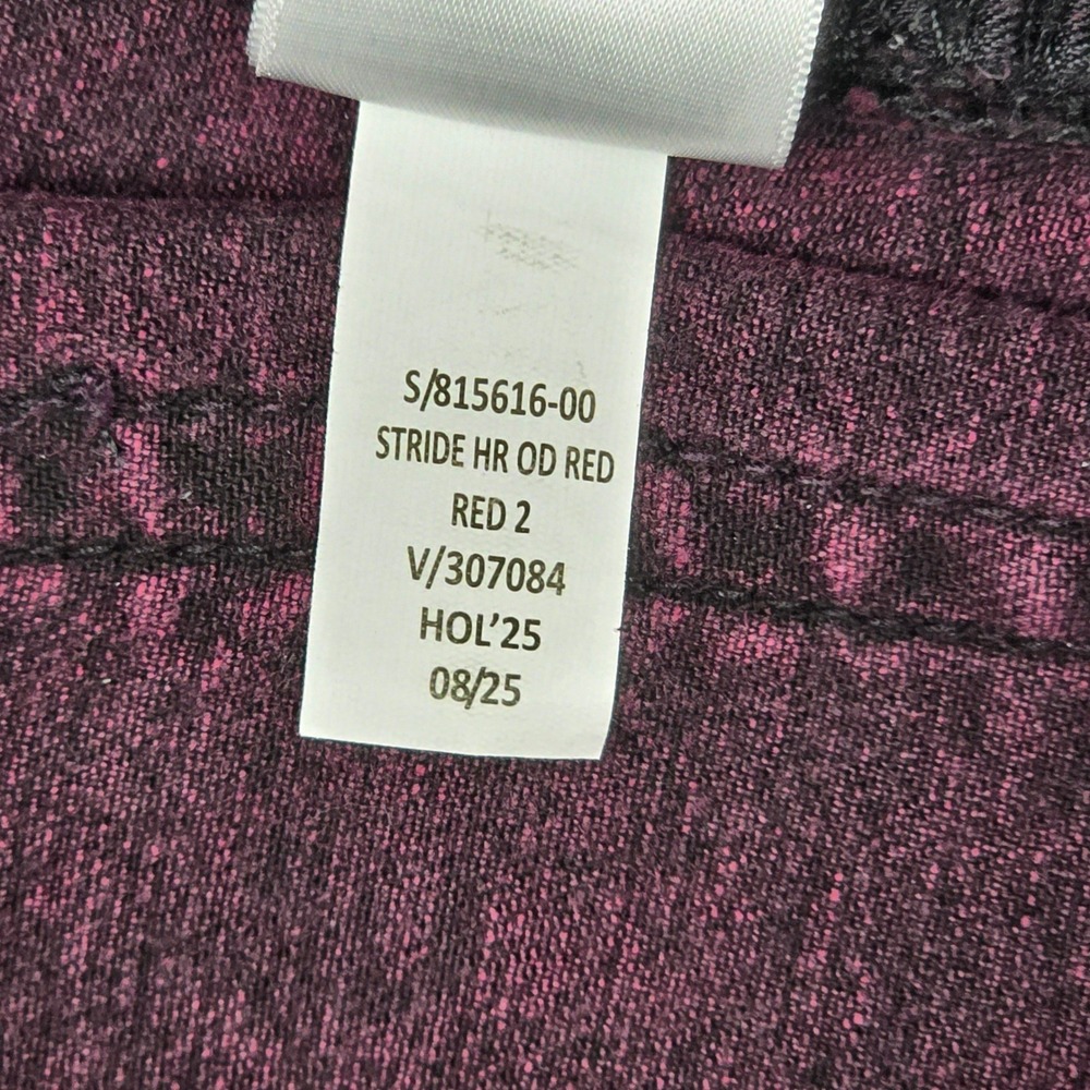 GAP High Rise Stride Jeans Women 31 12S Burgundy Overdyed Regenerative Cotton - Picture 5 of 11